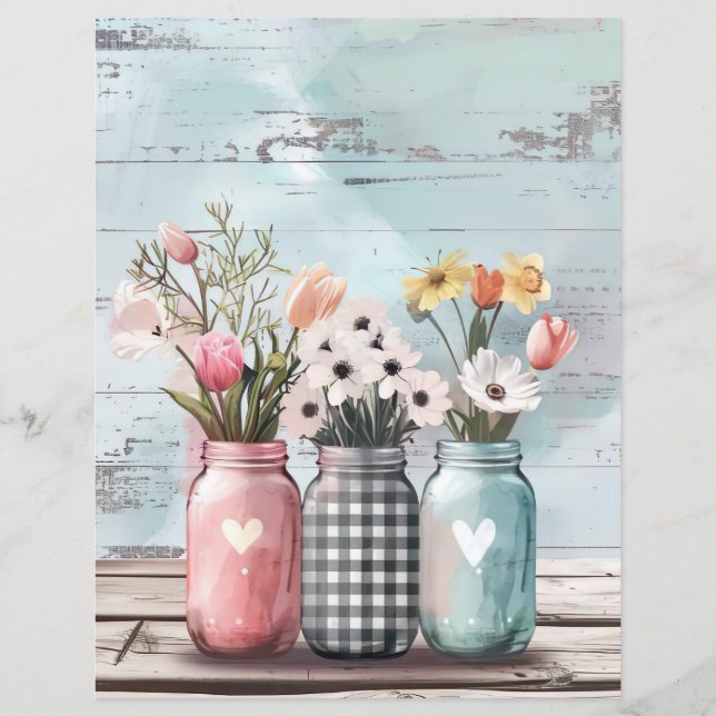 buntes Frühlingsblütenpapier (Vorderseite)
