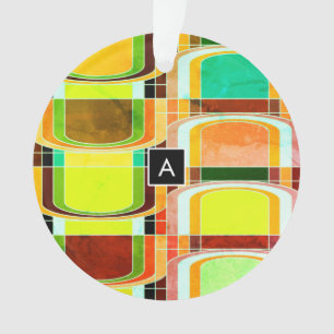 Buntes Funky Retro-Inspiriert Ornament