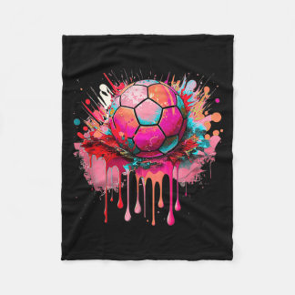 Buntes Fußballtrikot Grafik Sportkunst Fleecedecke