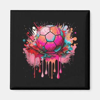Buntes Fußballtrikot Grafik Sportkunst Magnet