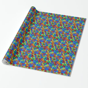 Buntes Geleebonbonmuster Geschenkpapier
