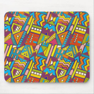 Buntes geometrisches afrikanisches Stammes- Muster Mousepad