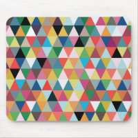 Buntes geometrisches Dreieck gemustertes Mousepad