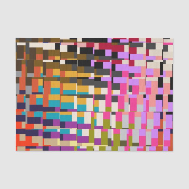 Buntes geometrisches Druck-Seidenpapier Seidenpapier (Vorderseite)