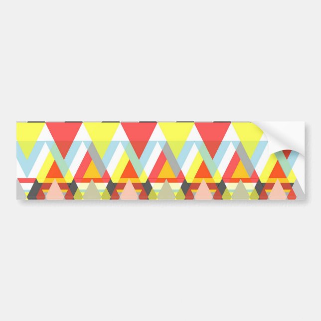 Buntes geometrisches Muster Autoaufkleber (Vorne)