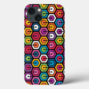 Buntes geometrisches Muster mit Hexagonen Case-Mate iPhone Hülle