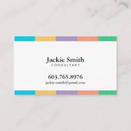Buntes gestreiftes Muster Visitenkarte