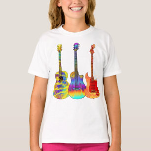 Buntes Gitarren Rockstar T-Shirt