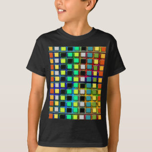 Buntes Gitter-Mit Ziegeln gedeckt von Shirley T-Shirt