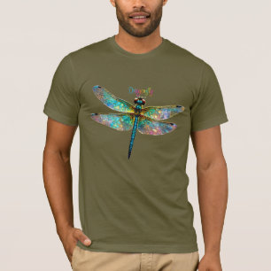 Buntes Glaslibellen-Mosaik T-Shirt
