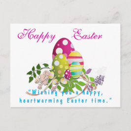Buntes Glück Ostern Gruß Postkarte