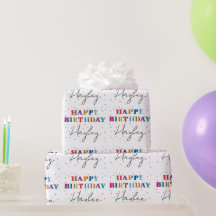 Buntes Glück zum Geburtstag Individuelle Name Conf