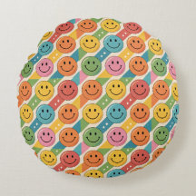 Buntes Glückliches Lächeln Emoji-Muster