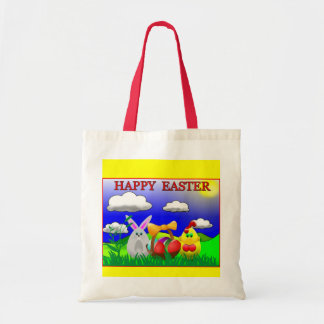 Buntes glückliches Ostern Tragetasche