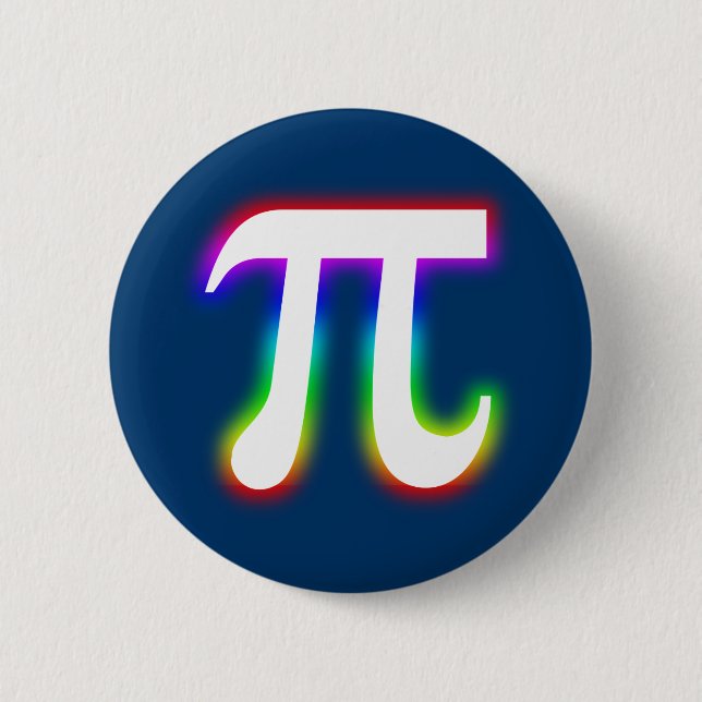 Buntes glühendes Mathe PU-Zahl-| Button (Vorderseite)