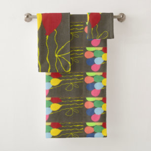 Buntes Happy Birthday Paket Badehandtuch-Set Badhandtuch Set
