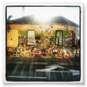 Buntes Haus Fotodruck