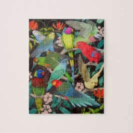 Buntes Haustier plappert Puzzlespiel nach