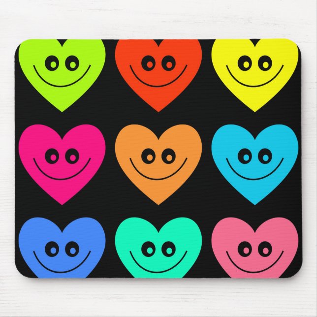 Buntes Herz Mousepad (Vorne)