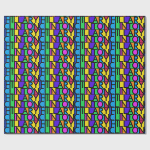 Buntes Hillary ClintonPackpapier 2016 Geschenkpapier