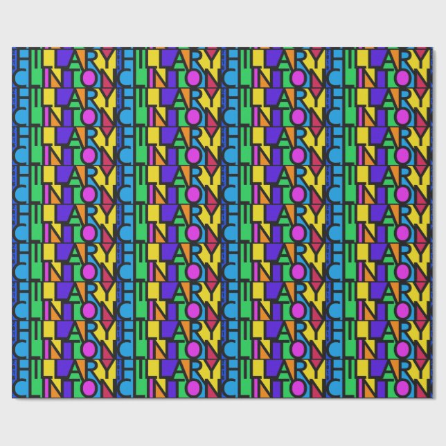 Buntes Hillary ClintonPackpapier 2016 Geschenkpapier (Flach)
