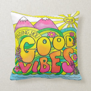 Buntes Hippie-Entwurfs-Kissen Kissen