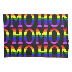 Buntes homosexuelles Regenbogen-Homo-Muster-Match Kissenbezug