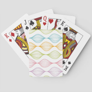 Buntes horizontales ogee Muster Spielkarten