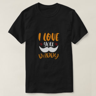 Buntes 'Ich liebe dich Papa' Grafik mit einem Schn T-Shirt