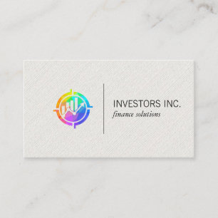 Buntes Icon für finanzielles Wachstum   Investitio Visitenkarte