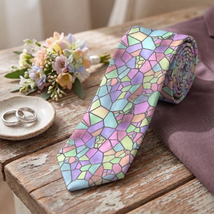 Buntes Jugendstil-Deko gestanztes Glasmuster Krawatte