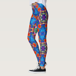 Buntes Kaleidoskop in Ölmalerei Leggings