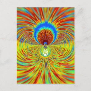 Buntes Kaleidoskop Kunstposter Postkarte