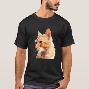 Buntes Katze-Seitwärts-Blick-Grafik T-Shirt