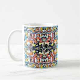 Buntes Katzen-Kaleidoskop Kaffeetasse