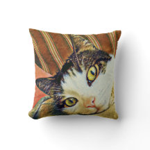 Buntes Katzen-Wurfs-Kissen