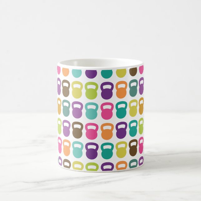 buntes Kettlebells für Kaffeetasse (Mittel)