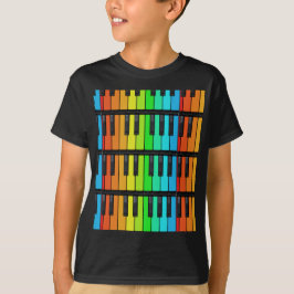Buntes Klavier befestigt Shirt