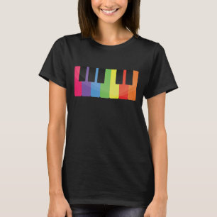 Buntes Klavier T-Shirt