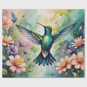 buntes Kolibri-Geschenkpapier Geschenkpapier
