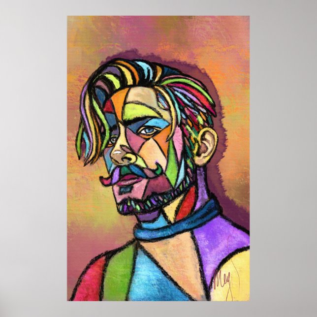 Buntes Kunstmannposter Poster (Vorne)