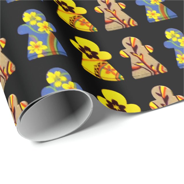 Buntes Leute-Packpapier Geschenkpapier (Rolleneckpunkt)