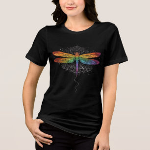 Buntes Libellen-Ästhetik-Grafik-T-Shirt Tri-Blend Shirt
