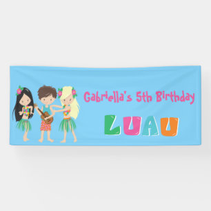 Buntes Luau scherzt Party-Fahne Banner