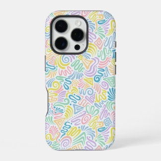 Buntes, lustiges, gekritzeltes Handyhülle iPhone 16 Pro Hülle