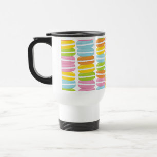 Buntes Macarons Stapel-Muster Reisebecher