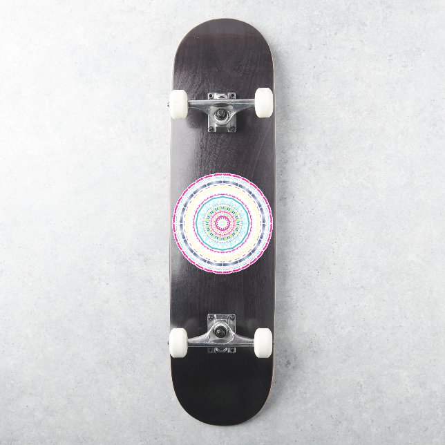 buntes Mandala Aufkleber (Skateboard)
