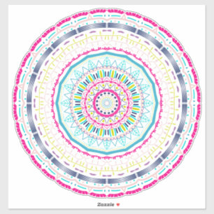 buntes Mandala Aufkleber
