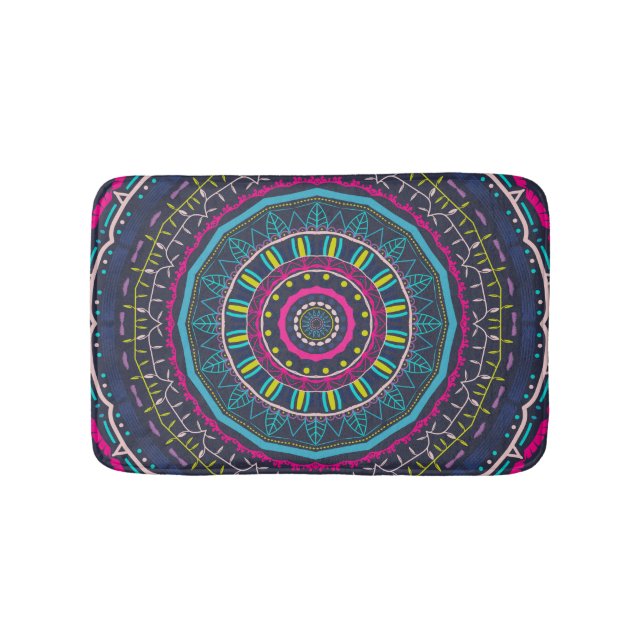 buntes Mandala Badematte (Vorderseite)