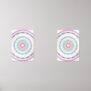 buntes Mandala Bilderwand Sets